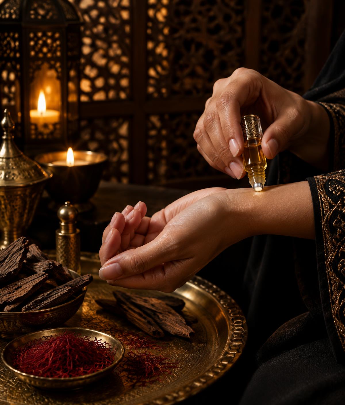 Applying attar